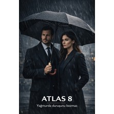 Twotwo ATLAS 8 Otomatik Katlanır Şemsiye Ahşap Saplı | Rüzgâra Dayanıklı | Premium Klasik Tasarım