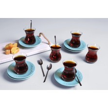 Suzanne Seasons Turkuaz 6 Kişilik Çay Takımı