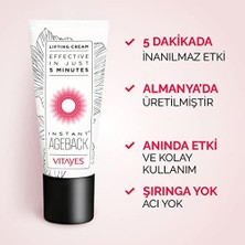 Vıtayes Insant Ageback Anında Etkili Yüz Germe ve Sıkılaştırma Kremi - Göz Altı Torbaları ve Kırışıklıklarında Etkili Yüz Bakım Kremi - 15 ml