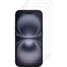 16 Screen Protector Glass Cam Ekran Koruyucu (3`lü Paket) [ 16 ile Uyumlu Ekran Koruyucu - Şeffaf]