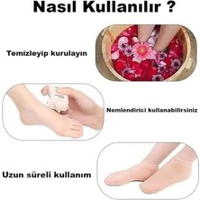 Busstier Silikon Ayak Bakım Çorabı, Nemlendirici Jel Destekli, Çatlak Önleyici, Ölü Deri Atıcı, Ayak Bakımı Için Ideal, Yumuşak ve Rahat Tasarım, Tekrar Kullanılabilir, Unisex
