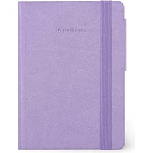 Not Defteri, Boş, Küçük, 192 Sayfa, Yumuşak Pu Kapak, Fsc® Sertifikalı Kağıt, 90 G/m², Aylık Planlayıcı, Adres Defteri, Yer Imi, 9,5 x 13,5 Cm, Renk Lavanta