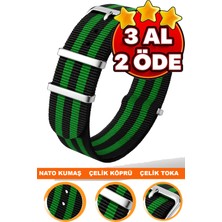 18MM-20MM-22MM-24MM Saatlerle Uyumlu Nato Kumaş Tekstil Saat Kordonu Kayışı Nato-Model-9