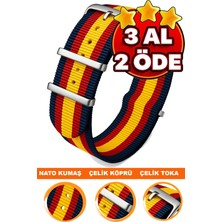 18MM-20MM-22MM-24MM Saatlerle Uyumlu Nato Kumaş Tekstil Saat Kordonu Kayışı Nato-Model-11
