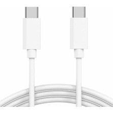 15 Pro Için Type-C - Type-C Kablo Beyaz