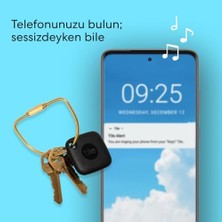 Mate Smart Tag, Siyah, Bluetooth Takip Cihazı - Anahtarlar, Çantalar, Evcil Hayvanlar Için Eşya Bulucu, 76 Metre Mesafeye Kadar, Suya Dayanıklı, Ios ve Uyumlu
