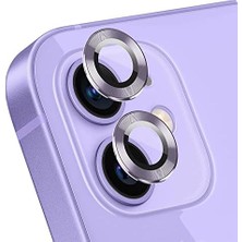 12 Tekli Kamera Lens Koruma Camı Lila