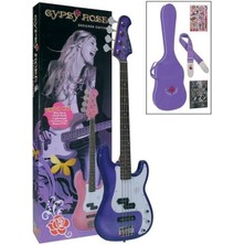 Valencia Valencıa GRB1KCPP Bass Gitar Gypsy Rose Set Mor