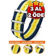 18MM-20MM-22MM-24MM Saatlerle Uyumlu Nato Kumaş Tekstil Saat Kordonu Kayışı Nato-Model-18