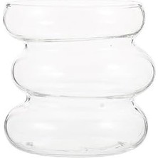Asimetrik Dalgalı Cam Bardak 2’li Set 530 ml Geniş Hacimli Borosilikat Kahve ve Sunum Bardağı, Estetik Tasarım, Pinterest Stili Dekoratif Bardak