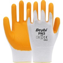 Pn3 Sarı No:9 Polyester Astarlı Nitril Iş Eldiveni 12 Çift