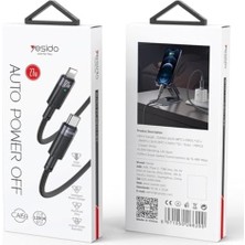 27W Type-C To Lightning Otomatik Şarj Kesme Özellikli Pd Hızlı Şarj Kablosu, 1.2 Metre