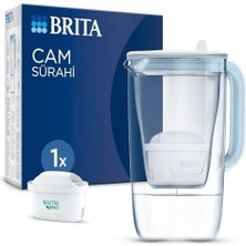 Cam Su Arıtma Sürahisi 1x  Pro All-In-1 Filtreli - Açık Mavi 2,5 Lt