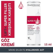 Diadermine Lift+ Superfiller Göz Kremi 15 ml Kırışıklık Karşıtı Mikro Enjekte Hiyalüronik Asit