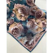 Mismara Gül Desen Organik Pamuk Eşarp