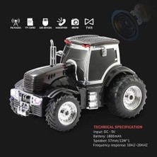 Traktör Temalı Radyo Taşınabilir Bluetooth Speaker ve Hoparlör Hediyelik ve Tarzı Iç ve Dış Mekan Multiband USB Aux Tf Kart Girişli Dekoratif Klasik Radyo WS-560 (Siyah)