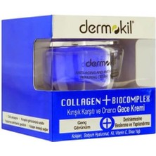 Dermokil Collagen + Biocomplex Yaşlanma Belirtilerine Karşıtı Gece Bakım Kremi (50 Ml)