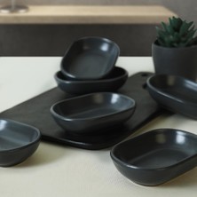 Mat Koyu Gri Noyan Çerezlik 11 cm 6 Adet 627