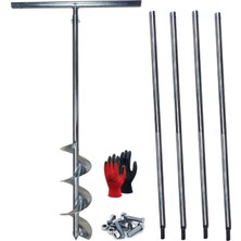 Pars Endüstri Galvaniz Toprak Burgusu Uzatmalı Sondaj Aleti Çap 15 cm Boy 5 mt