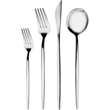 Apricot Faro 24 Parça Metal Çatal Kaşık Bıçak Takımı 6 Kişilik Kutulu Set