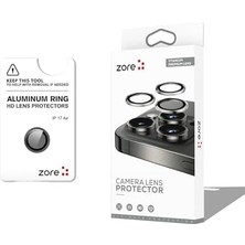 17 Air Için Cl-12 Premium Safir Parmak Izi Bırakmayan Anti-Reflective Kamera Lens Koruyucu (Siyah)