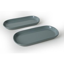 Yeşil Noyan Kayık Tabak 28 cm 2 Adet 326