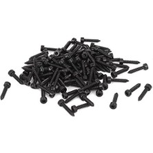 A15061900UX0307 2 mm x 10 mm Tam Dişli Altıgen Başlı Kendinden Vuran Vidalar Siyah (100&APOS;LÜ Paket)