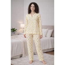 Pemilo Kadın 0563 Uzun Kol Süet Pijama Takımı