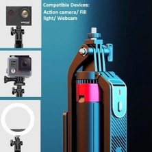 Bluetooth Uyumlu & Selfie Çubuğu – 180CM Teleskopik Ayarlanabilir, 29.5cm Katlanabilir, Kablosuz Uzaktan Kumanda, ve Ios ile Uyumlu, Telefon Uyumlu Fotoğraf Çekim Standı P185