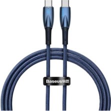 Glimmer Series 100W 100 cm Pd Type-C Şarj Kablosu Mavi