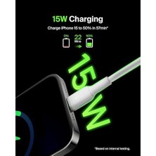 Boost Charge USB C Şarj Kablosu, Usb-C, Usb-A Kablosu, 16, 15, Galaxy S24, S23,, iPad Pro, Switch ve Daha Fazlası Için, 1 Metre, 2'li Paket, Beyaz