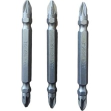 Profesyonel Pz2 Çift Taraflı Tornavida Ucu Seti, 75MM, 10 Adet