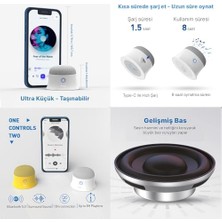 Mag-Soundmate Magsafe Uyumlu Mini Taşınabilir Bluetooth Hoparlör Beyaz