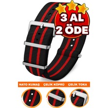 18MM-20MM-22MM-24MM Saatlerle Uyumlu Nato Kumaş Tekstil Saat Kordonu Kayışı Nato-Model-22