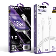 Onopo İphone Apple Uyumlu Kablo Lightning To USB Kablo 3.4A Uyumlu Hızlı Şarj ve Data Kablosu 1m - Q8