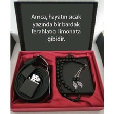 PremiumPort Şık Cüzdan, Kemer, Tespih ve Çakmak Seti – Kaliteli ve Kullanışlı