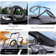 G118 Magsafe Ile Uyumlu Süper Mıknatıslı 360 Derece Dönebilen Içerisindeki Metal Aparatlarla Tüm Cep Telefonlarına Uyumlu Araç Telefon Tutucusu Masaüstü Telefon Tutucusu Araç Tutucu A+Kalite