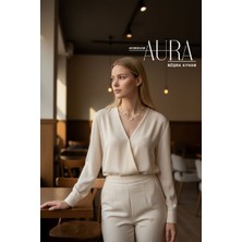 Büşra Ayhan Yonca Çelik Kolye Beyaz