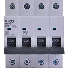 10VTB-4C20 Otomatik Sigorta 10KA C Tipi 4 Kutup 20A