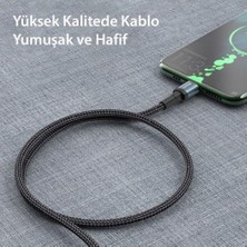 2m 60W Hasırlı Type-C To Type-C Pd Hızlı Şarj Kablosu - Siyah