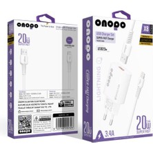 onopo İphone Apple Uyumlu Lightning USB 3.4A Iphone Hızlı Şarj Cihazı Uyumlu 18W - X8