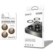 17 Pro Için Cl-12 Premium Safir Parmak Izi Bırakmayan Anti-Reflective Kamera Lens Koruyucu (Turuncu)