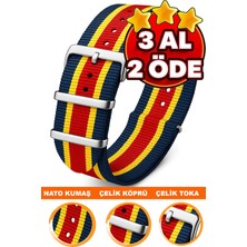 18MM-20MM-22MM-24MM Saatlerle Uyumlu Nato Kumaş Tekstil Saat Kordonu Kayışı Nato-Model-24