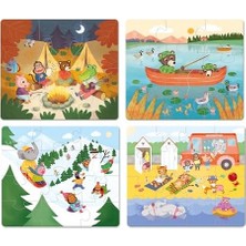 Vilac Holidays Evolutive Puzzle Tatil Bulmacası, 4 Farklı Tasarım