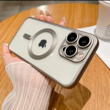 Teknosepetim 16 Pro / 16 Pro Max Çöl Titanyum Kamera Korumalı Kılıf Manyetik Şarj Özellikli Telefon Rengi Ile Aynı Magee Safee ile Uyumlu Kılıf Esnek Darbeye Dayanıklı Hd Korumalı (Iphone 16 Pro Çöl)