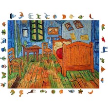 Pinecone - Ahşap Puzzle Yetişkinler Için - Van Gogh Arles'teki Yatak Odası Benzersiz Parçalı Puzzle - 450 Parça Ahşap Yapboz - Yapıştırıcı Folyo Dahil - Dekoratif Ahşap Puzzle - 29X39 cm - R1-13