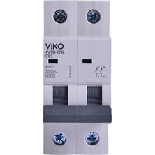 4VTB-2C63 Otomatik Sigorta 4,5ka C Tipi 2 Kutup 63A