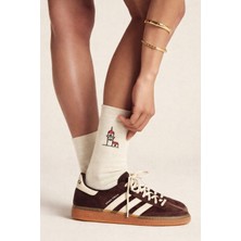 Unisex Istanbul Soket Çorap Ekru