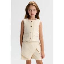 Nk Kız Çocuk Baden Yelek 8-14 Yaş Krem