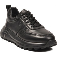 Komcero 5K3251-30219 Siyah Hakiki Deri Erkek Günlük Ayakkabı